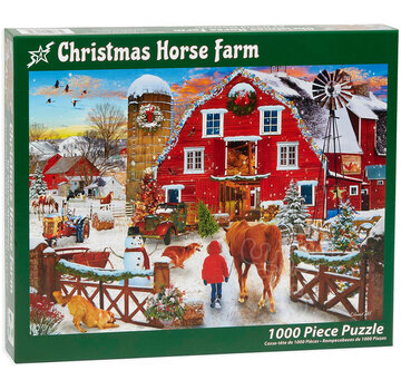 Vermont Christmas Company Vermont Christmas Co. Christmas Horse Farm Puzzle 1000pcs