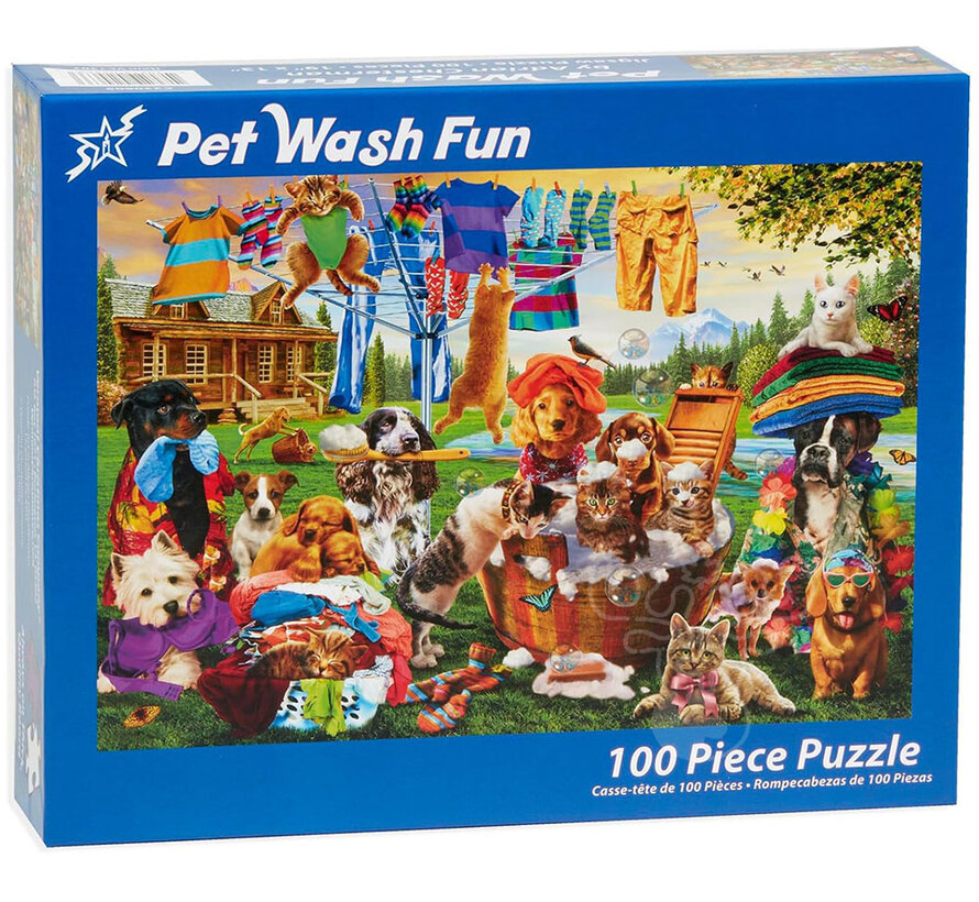 Vermont Christmas Co. Pet Wash Fun Puzzle 100pcs
