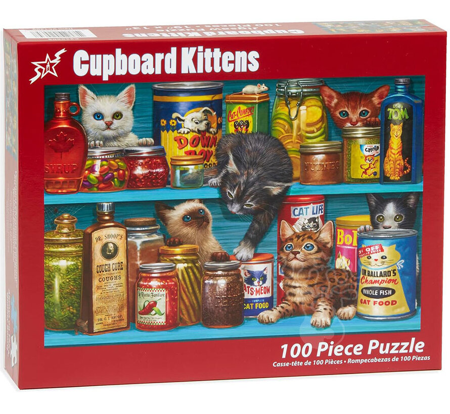 Vermont Christmas Co. Cupboard Kittens Puzzle 100pcs