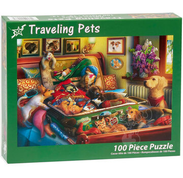 Vermont Christmas Company Vermont Christmas Co. Travelling Pets Puzzle 100pcs