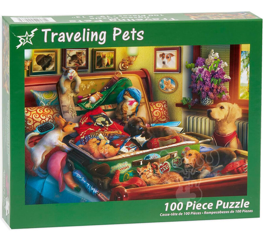 Vermont Christmas Co. Travelling Pets Puzzle 100pcs