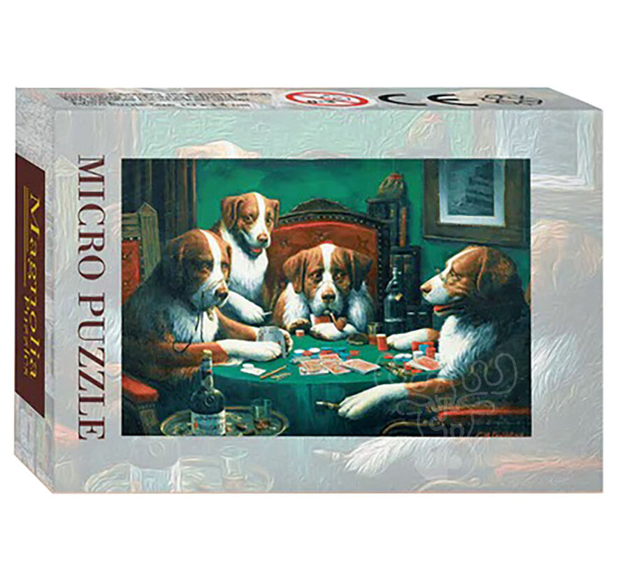 Magnolia Dogs Playing Poker Micro Puzzle 99pcs
