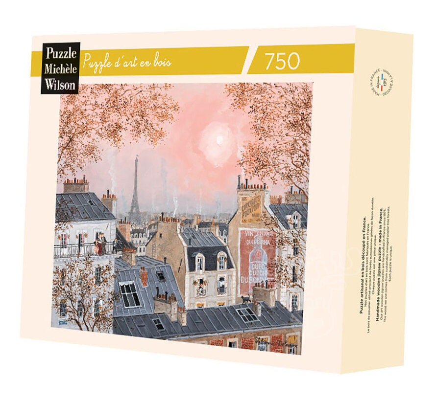 Michèle Wilson Delacroix: Pink Sky in Winter Wood Puzzle 750pcs