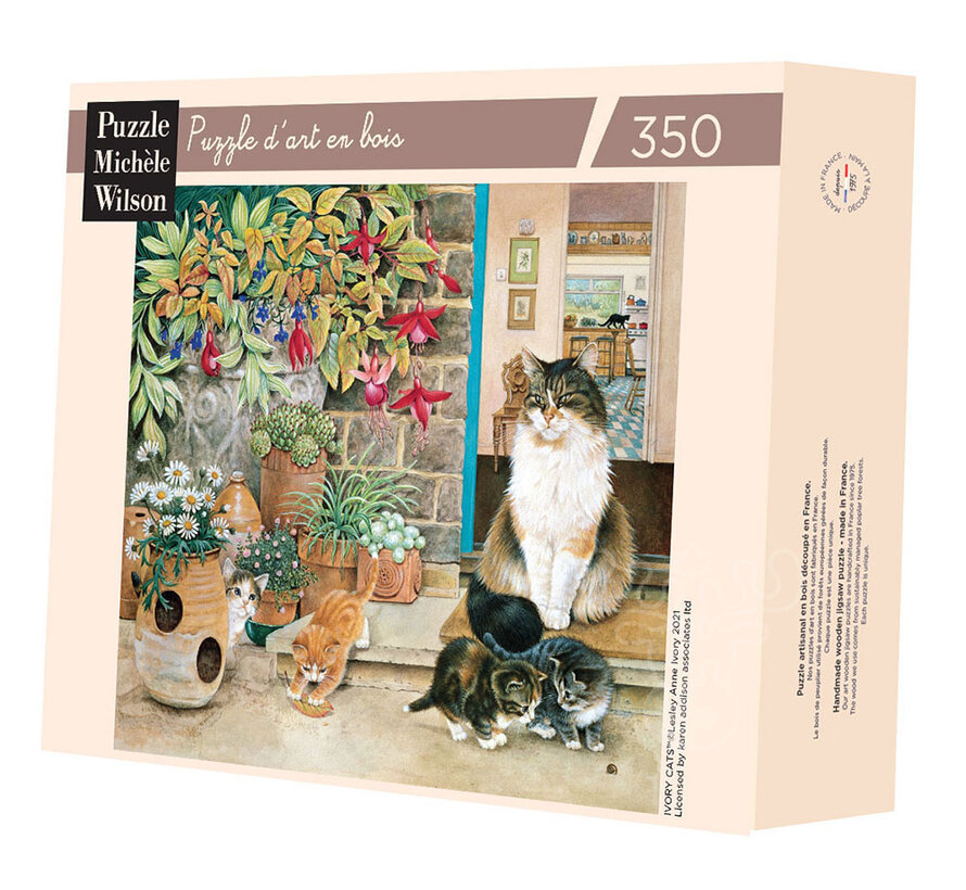 Michèle Wilson Ivory: Agneatha and her Kittens Wood Puzzle 350pcs