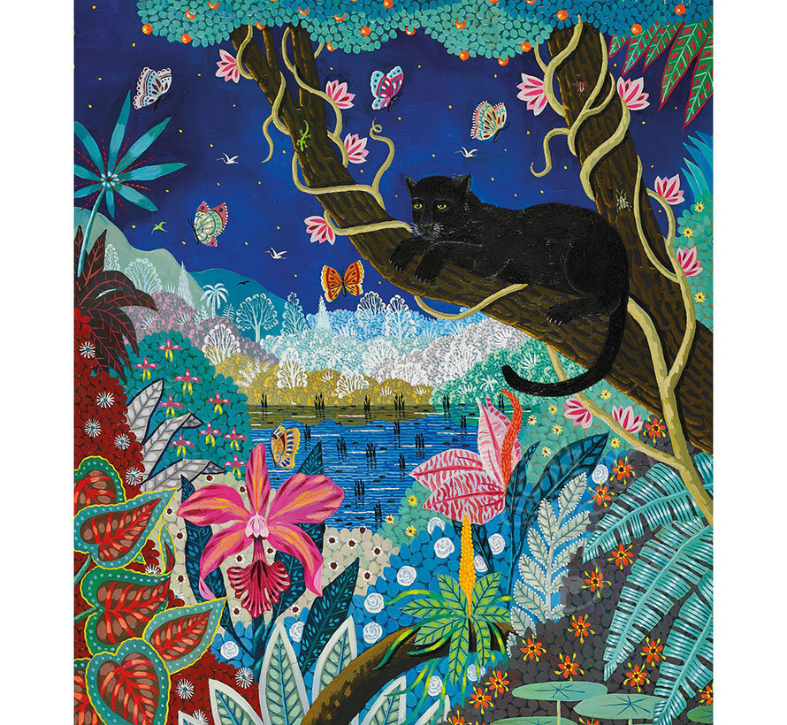 Michèle Wilson Thomas: Black Panther at Night Wood Puzzle 350pcs