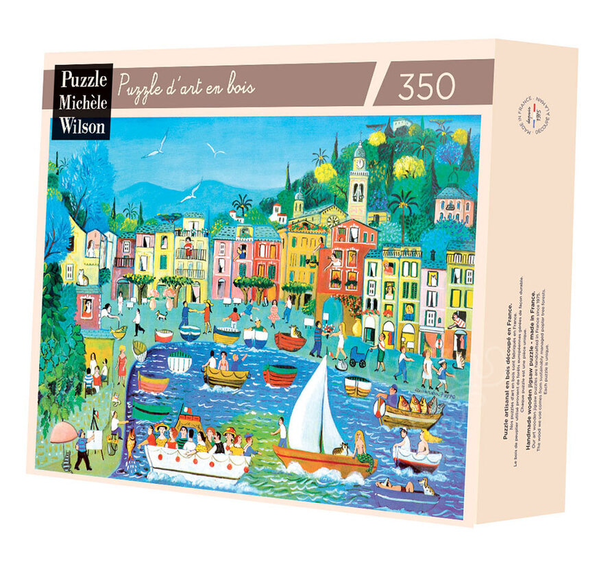 Michèle Wilson Puppo: Portofino, The Harbor Wood Puzzle 350pcs