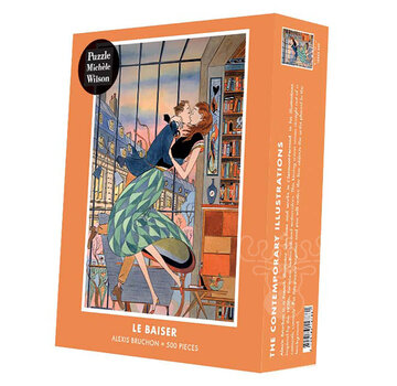 Puzzle Michèle Wilson Michèle Wilson Contemporary Illustrations Bruchon: The Kiss Wood Puzzle 500pcs