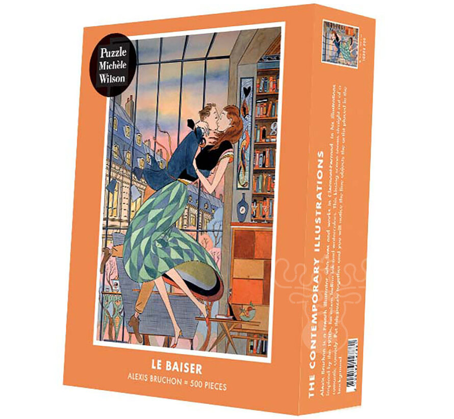 Michèle Wilson Contemporary Illustrations Bruchon: The Kiss Wood Puzzle 500pcs