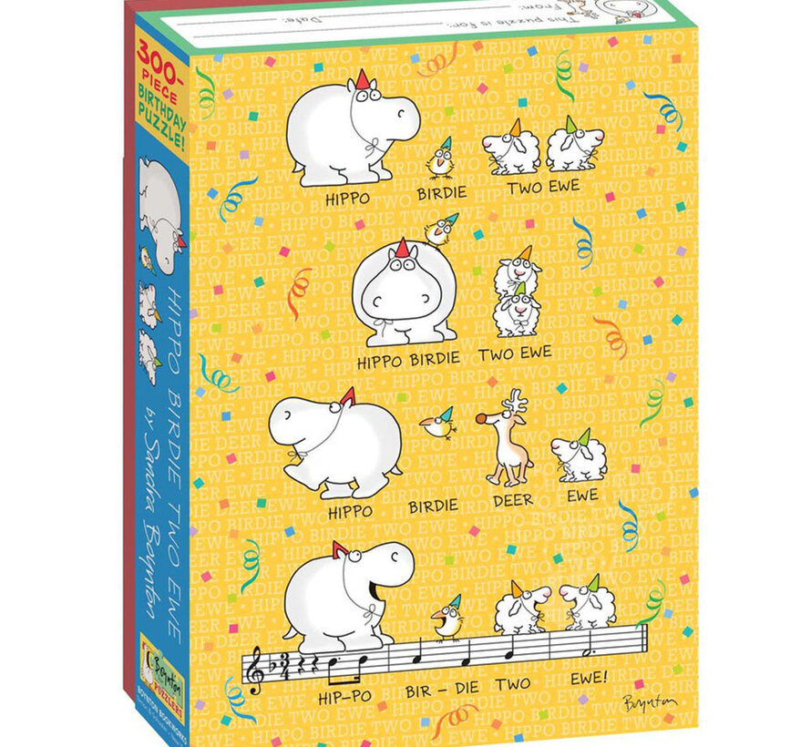 Boynton Sandra Boynton: Hippo Birdie Two Ewe Birthday Puzzle 300pcs