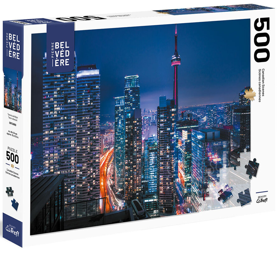 FINAL SALE Pierre Belvedere Toronto at Night Ontario! Puzzle 500pcs