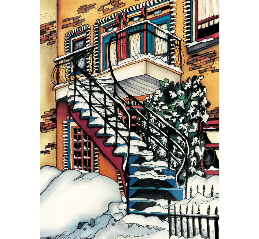 FINAL SALE Pierre Belvedere Bovet: Snowy Balconies Puzzle 1000pcs