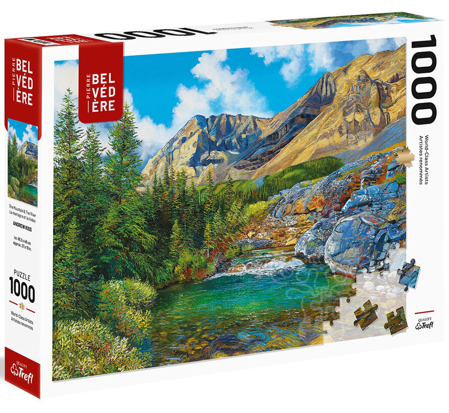 FINAL SALE Pierre Belvedere Kiss: The Mountain & the River Puzzle 1000pcs