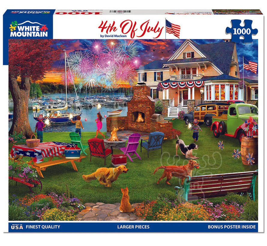 White Mountain 4th Of July Puzzle 1000pcs