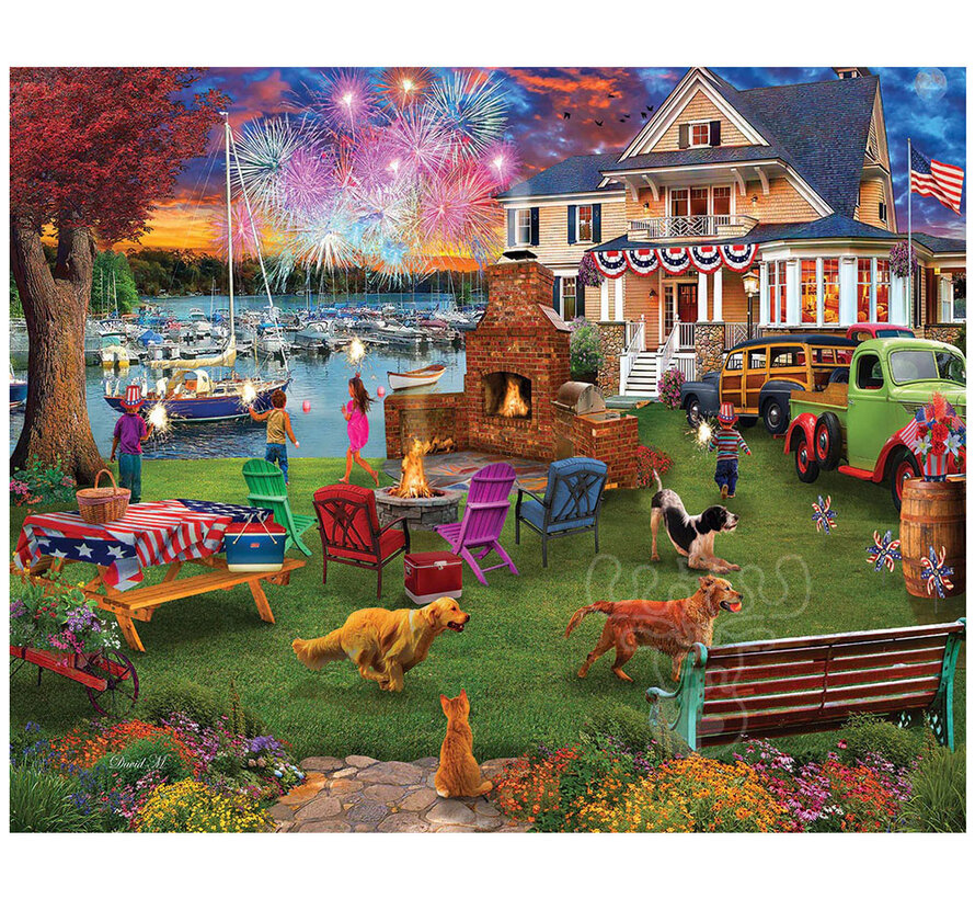 White Mountain 4th Of July Puzzle 1000pcs
