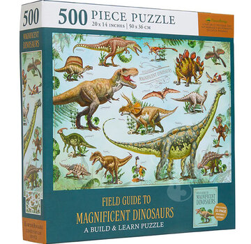 Insight Editions Insight Editions Field Guide to Magnificent Dinosaurs Puzzle 500pcs