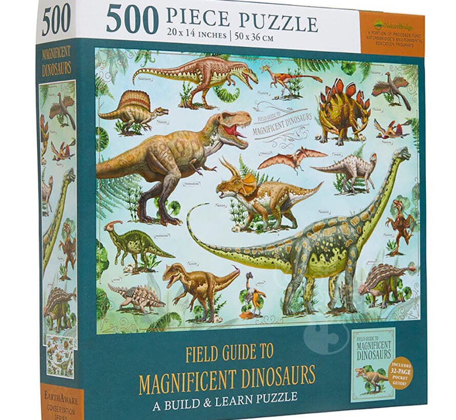 Insight Editions Field Guide to Magnificent Dinosaurs Puzzle 500pcs