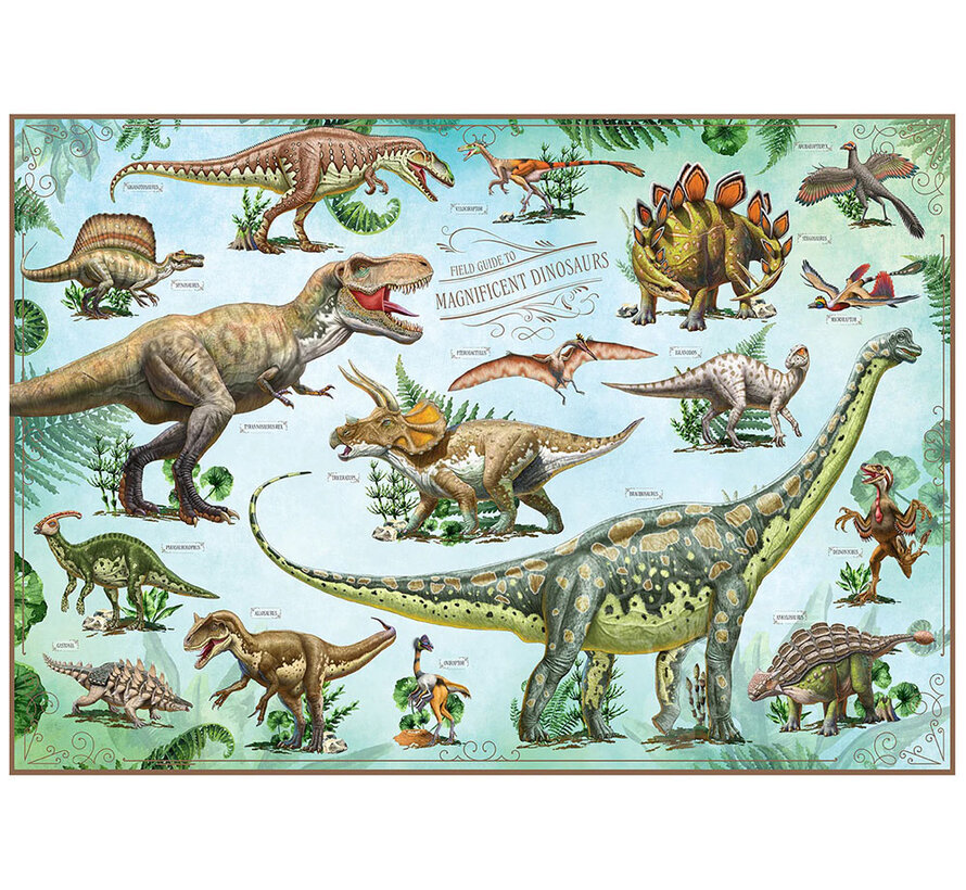 Insight Editions Field Guide to Magnificent Dinosaurs Puzzle 500pcs