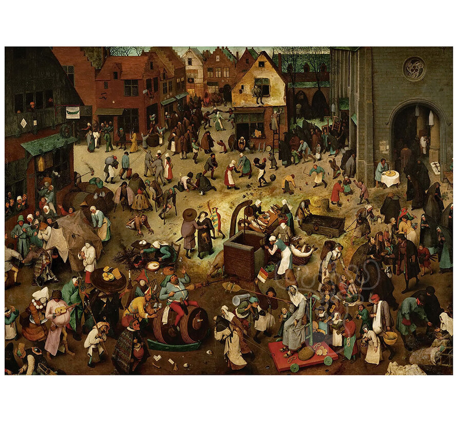 Grafika The Fight Between Carnival and Lent, 1559 - Brueghel Pieter Puzzle 4000pcs