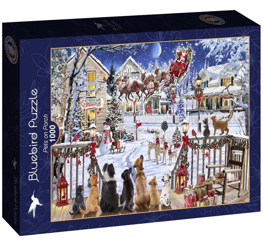 Bluebird Pets on Porch Puzzle 1000pcs RETIRED