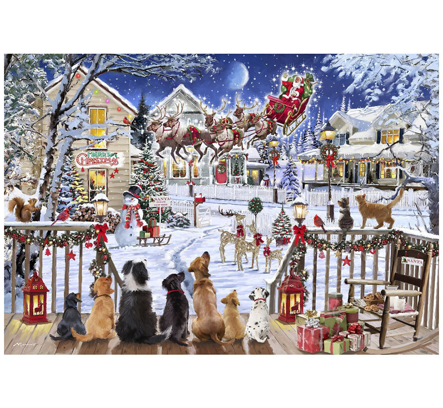 Bluebird Pets on Porch Puzzle 1000pcs RETIRED
