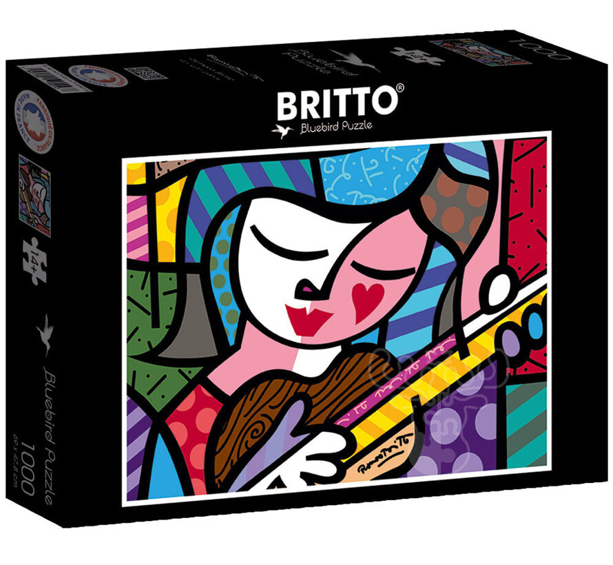 Bluebird Romero Britto - Girl with guitar Puzzle 1000pcs
