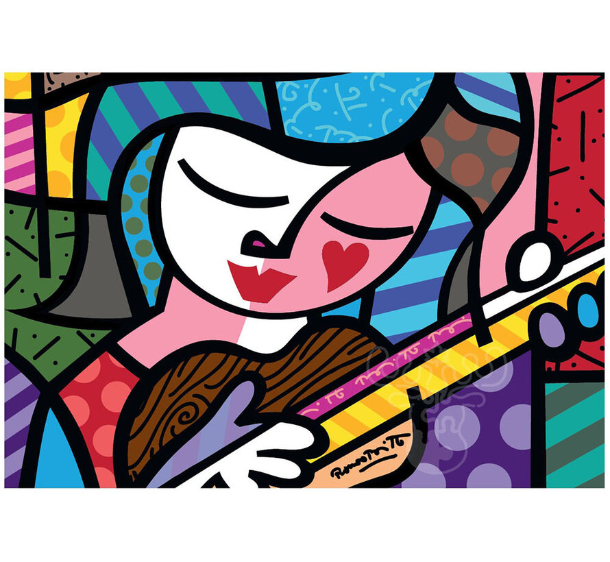 Bluebird Romero Britto - Girl with guitar Puzzle 1000pcs