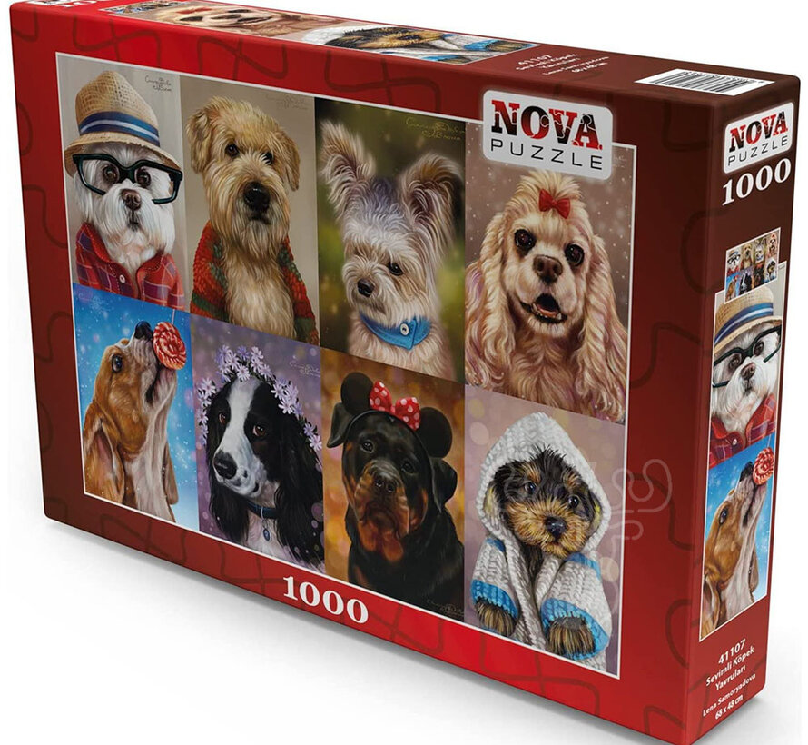 Nova Cute Puppies Puzzle 1000pcs ONLINE ORDER ONLY