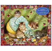 Workman Publishing FINAL SALE Workman Cynthia Harts Victoriana Cats: Sewing With Kittens Puzzle 1000pcs