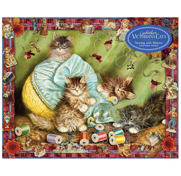 Workman Publishing Workman Cynthia Harts Victoriana Cats: Sewing With Kittens Puzzle 1000pcs