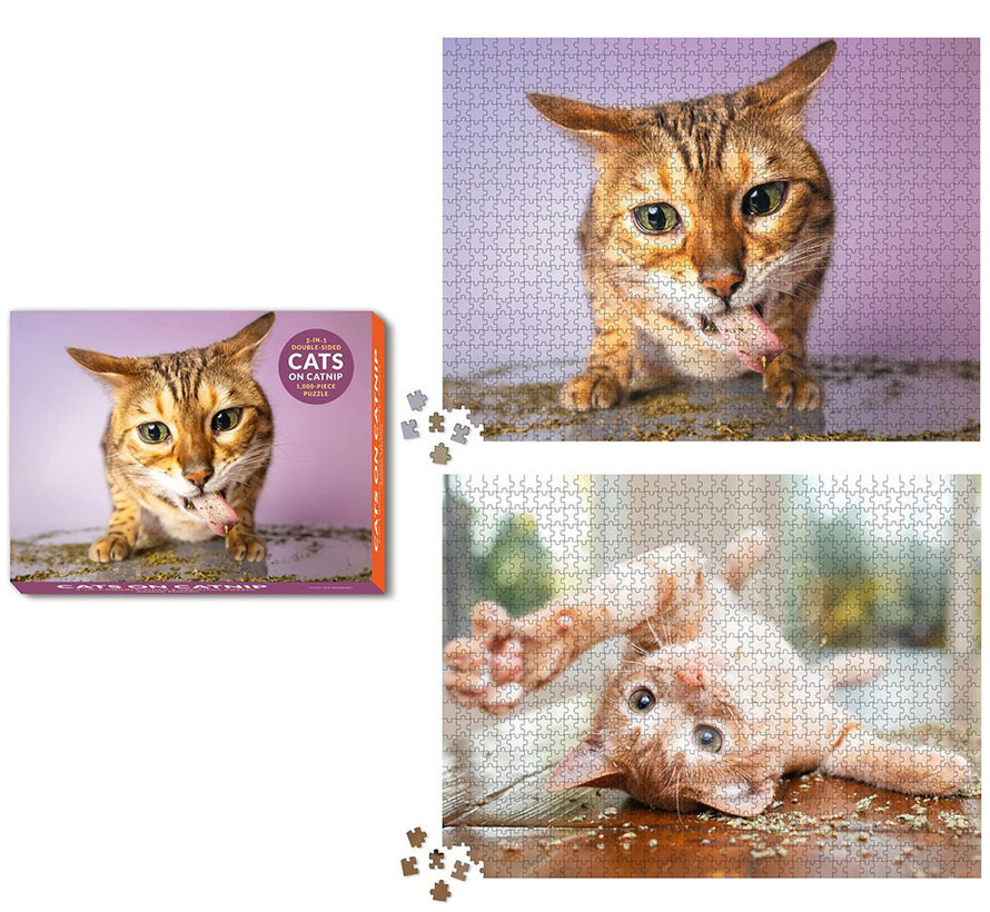 FINAL SALE RP Studio Cats on Catnip 2-in-1 Double-Sided Puzzle 1000pcs