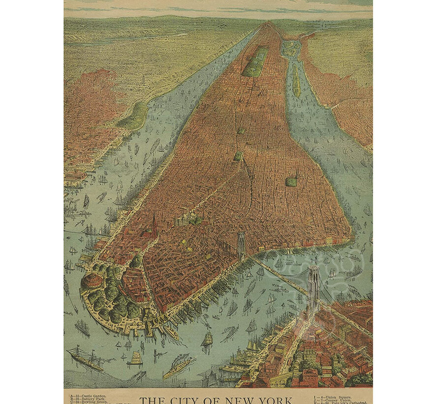 FINAL SALE Artisan John Derian Paper Goods: The City Of New York Puzzle 750pcs