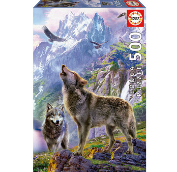 Educa Borras Educa Wolves In The Rocks Puzzle 500pcs