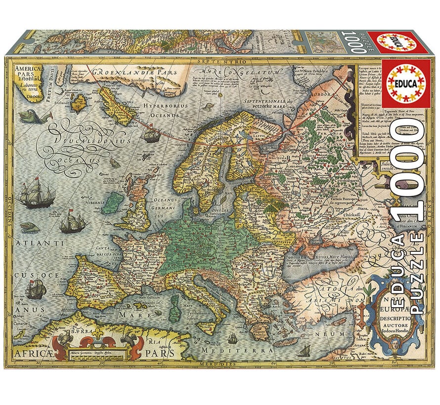 Educa Map Of Europe Puzzle 1000pcs
