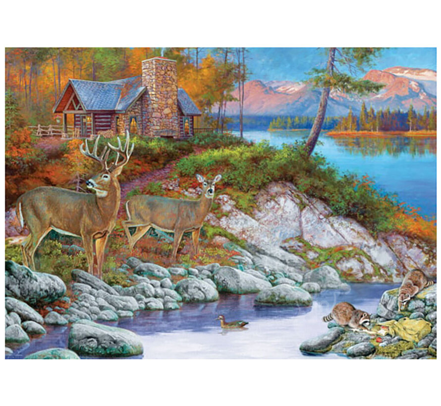 Eurographics Great Outdoors: Cabin Visitors Puzzle 1000pcs