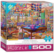 Eurographics Eurographics Bigelow Illustrations: The Quilt Workshop Large Pieces Family Puzzle 500pcs