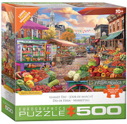 Eurographics Eurographics Bigelow Illustrations: Market Day Large Pieces Family Puzzle 500pcs