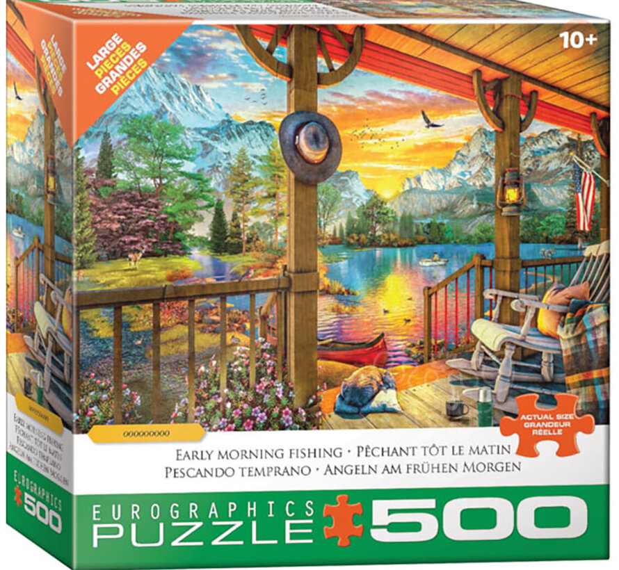 Eurographics Davison: Early Morning Fishing Large Pieces Family Puzzle 500pcs