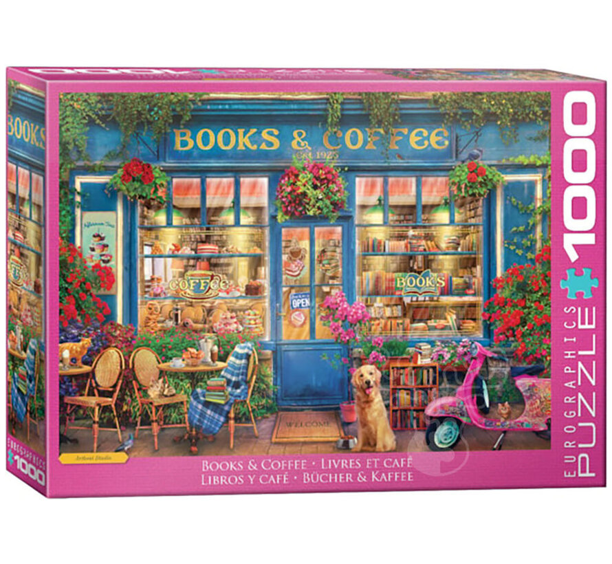 Eurographics Artist Label Artbeat Studio: Books & Coffee Puzzle 1000pcs