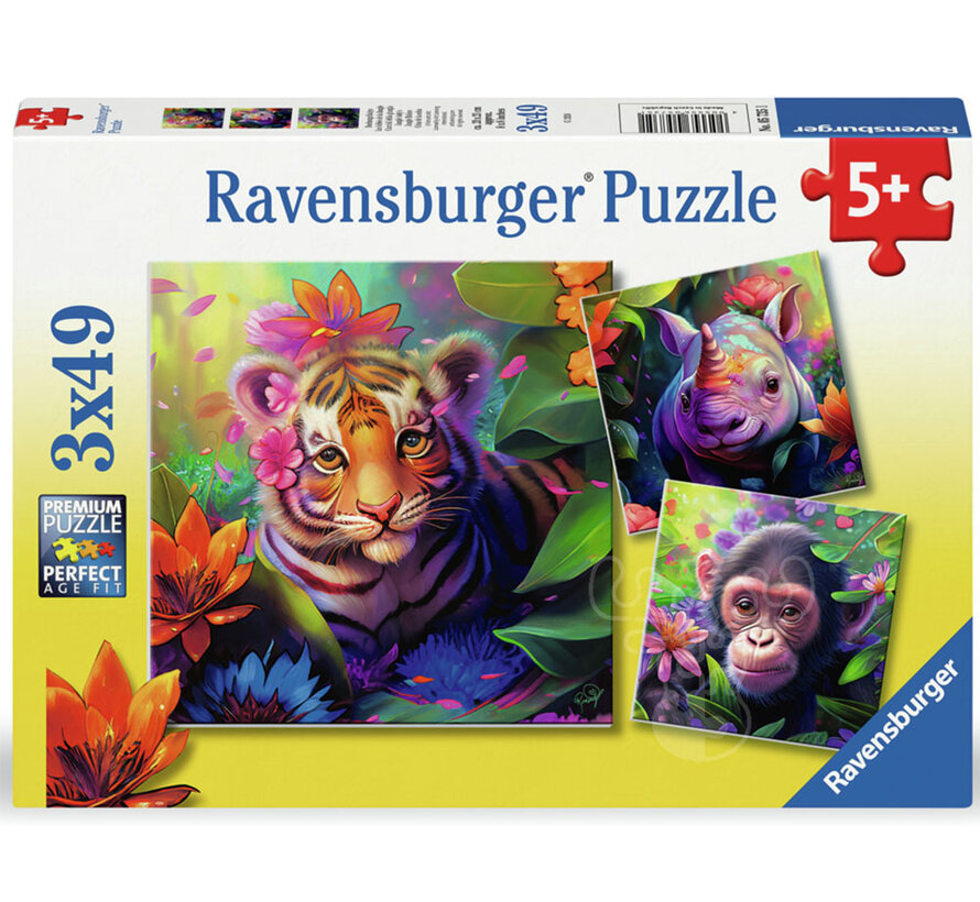Ravensburger Jungle Babies Puzzle 3 x 49pcs