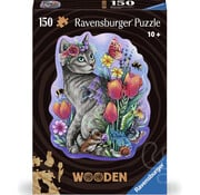 Ravensburger Ravensburger Lovely Cat Shaped Wooden Puzzle 150pc