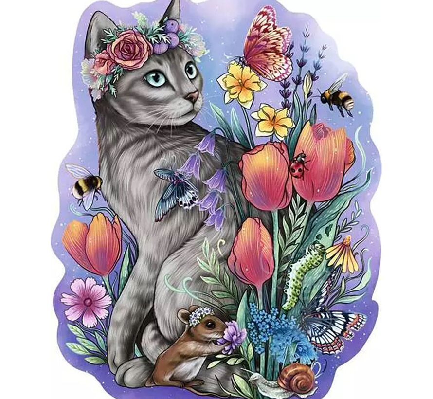 Cat Shaped Wooden Puzzle 135-Piece Morandi-Colored Cat Shaped Wooden Jigsaw Puzzle Unique Animal Shape Unique Craft For Cats Lovers Creative Gift Home Decor Cat Jigsaw