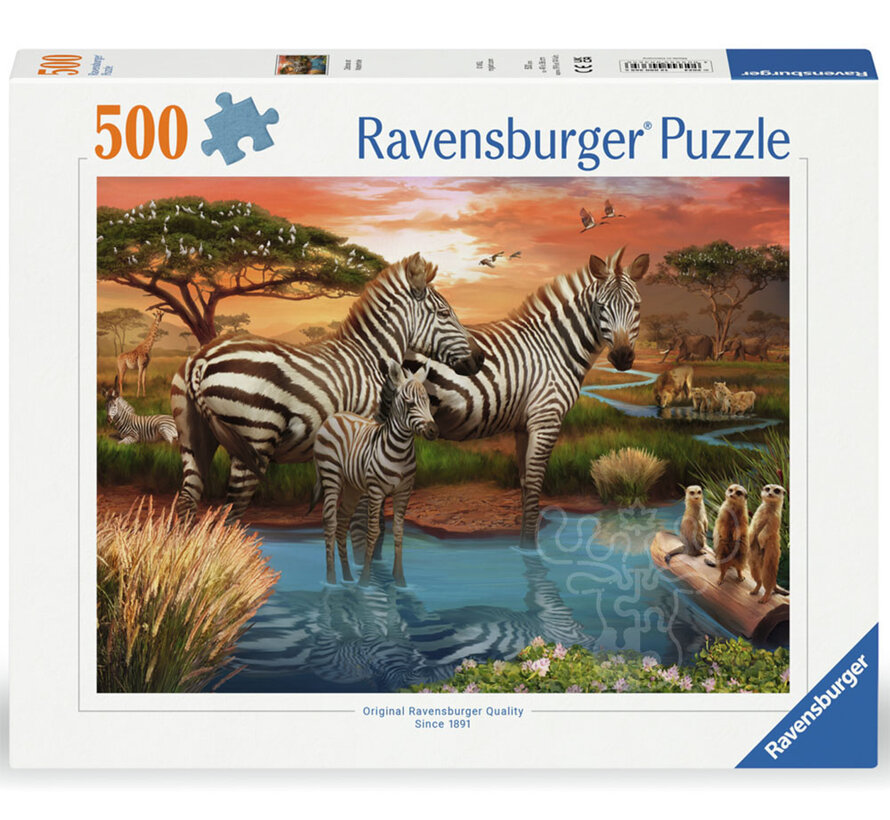 Ravensburger Zebras at Waterhole Puzzle 500pcs