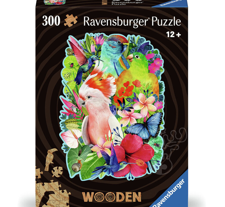 Ravensburger Beautiful Birds  Shaped Wooden Puzzle 300pc