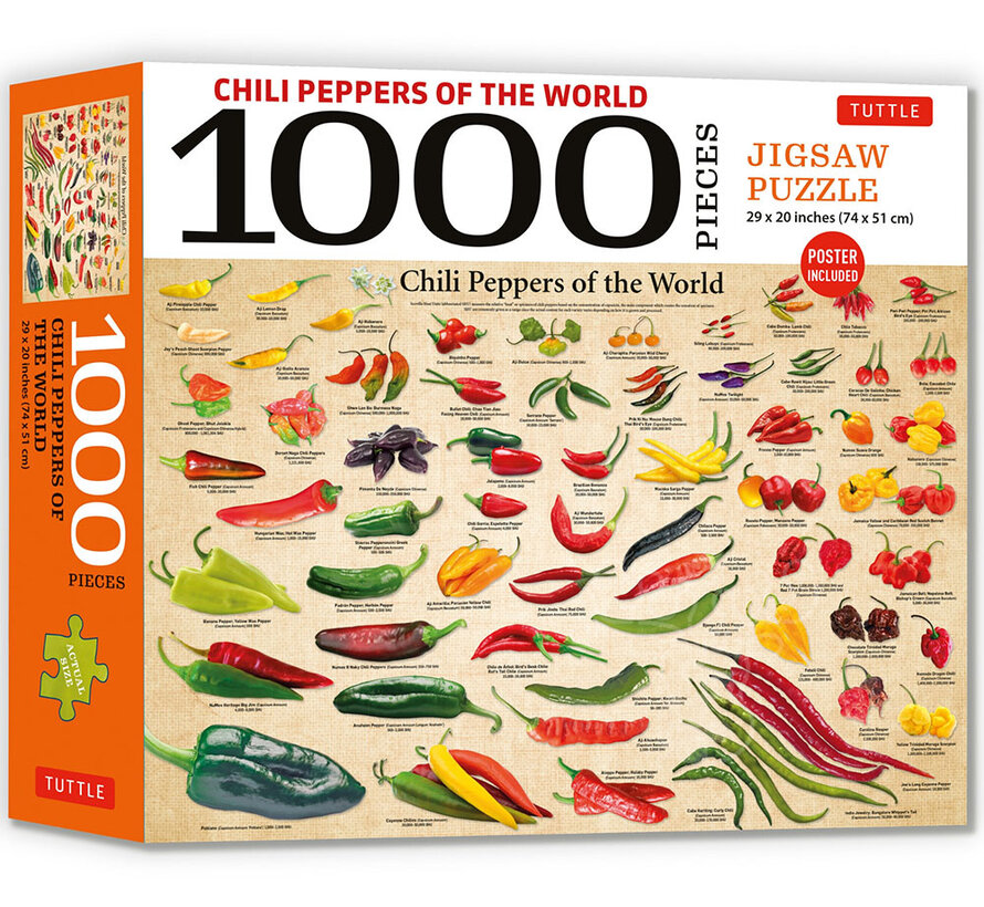 Tuttle Chili Peppers of the World Puzzle 1000pcs