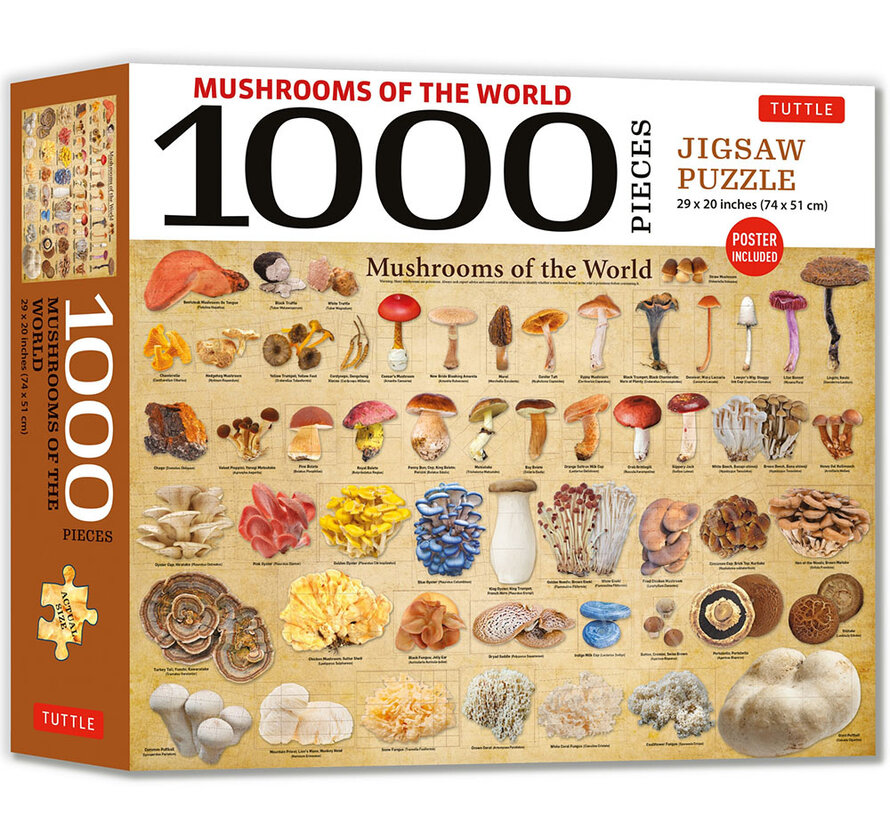 Tuttle Mushrooms of the World Puzzle 1000pcs