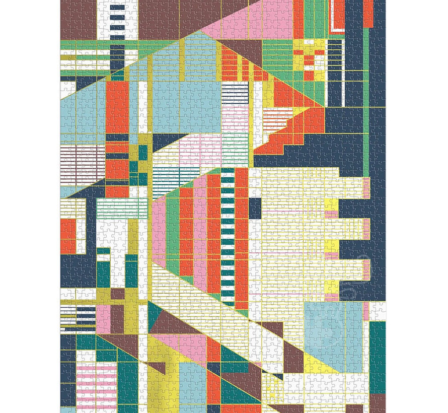 Galison Frank Lloyd Wright Hillside Curtain Puzzle 1500pcs