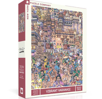 New York Puzzle Company New York Puzzle Co. Max Tilse: Vibrant Varanasi Puzzle 1000pcs