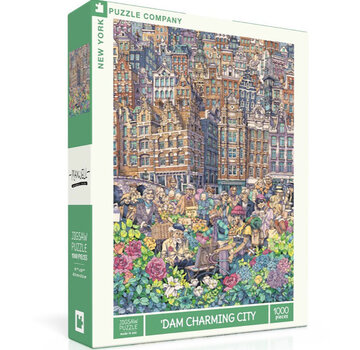 New York Puzzle Company New York Puzzle Co. Max Tilse: 'Dam Charming City Puzzle 1000pcs