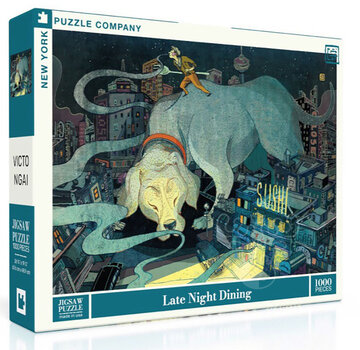 New York Puzzle Company New York Puzzle Co. Victo Ngai: Late Night Dining Puzzle 1000pcs