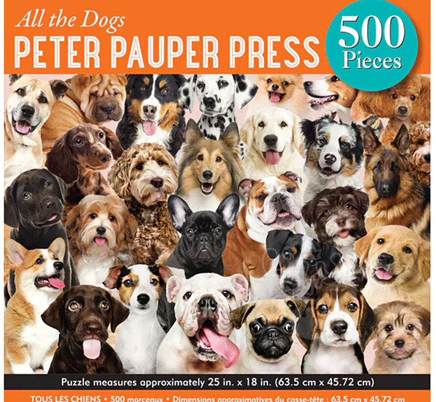 Peter Pauper Press All the Dogs Puzzle 500pcs
